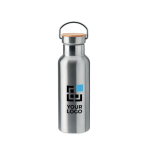 Thermos bottles with bamboo lids with handle, 500 ml view with print area