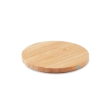 Wireless bamboo mobile phone charger wood colour