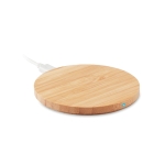 Wireless bamboo mobile phone charger wood colour second view