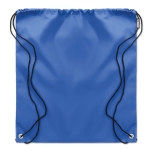 Drawstring bag made from recycled bottle plastic for sustainability royal blue colour second view