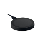 Round inductive charging station with light display black colour