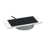 Round inductive charging station with light display grey colour fourth view