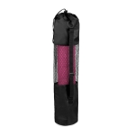 Yoga mat and bag in pink or blue for yoga studios pink colour second view