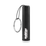 Flashlight with a glowing logo as a promotional item black colour