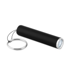 Flashlight with a glowing logo as a promotional item black colour third view