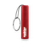 Flashlight with a glowing logo as a promotional item red colour