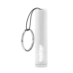 Flashlight with a glowing logo as a promotional item white colour