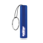 Flashlight with a glowing logo as a promotional item royal blue colour