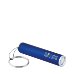 Flashlight with a glowing logo as a promotional item view with print area