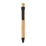 Eco-friendly ballpoint pen, bamboo & wheat straw mix, blue ink black colour