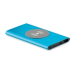 Aluminium wireless power charger, 4000 mAh blue colour