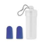 Earplugs for travel with carry case blue colour