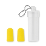 Earplugs for travel with carry case yellow colour