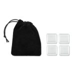 Set of metallic ice cubes in a bag black colour third view