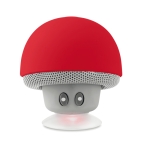 Bluetooth speaker in a mushroom shape with suction cup red colour