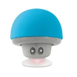 Bluetooth speaker in a mushroom shape with suction cup turquoise colour