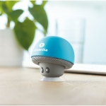 Bluetooth speaker in a mushroom shape with suction cup turquoise colour second ambient view 2