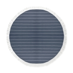 Round cotton beach towel, 180 g/m2 blue colour