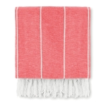 Round cotton beach towel, 180 g/m2 red colour second view