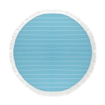 Round cotton beach towel, 180 g/m2 turquoise colour