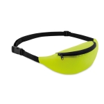 Adjustable bum bag made of 2100D polyester for runners lime colour