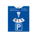 Parking disc for cars for advertising blue colour