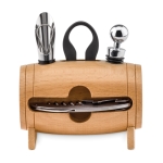 Original barrel-shaped wine set wood colour second view