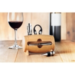 Original barrel-shaped wine set wood colour ambient view