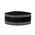 Reflective, sporty lycra wristband for promotional events black colour