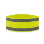 Reflective, sporty lycra wristband for promotional events neon yellow colour