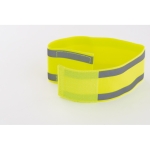 Reflective, sporty lycra wristband for promotional events neon yellow colour second view