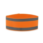 Reflective, sporty lycra wristband for promotional events neon orange colour