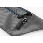 Double zip multi-pocket polyester bum bag grey colour second view