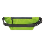 Double zip multi-pocket polyester bum bag lime colour second view