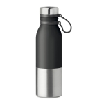 Drip-proof thermos bottle with elegant design, 600 ml black colour