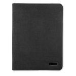 Polyester writing folder with notepad for meetings, A4 black colour second view