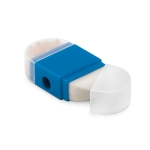 Eraser with sharpener fot office use blue colour