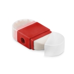 Eraser with sharpener fot office use red colour