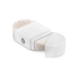 Eraser with sharpener fot office use white colour