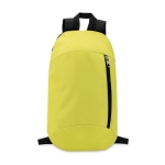 Backpack for hiking made of polyester lime colour