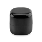 Ball-shaped lip balm in a box made of ABS, SPF 15 black colour second view