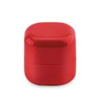 Ball-shaped lip balm in a box made of ABS, SPF 15 red colour second view