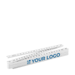 Flexible, folding, 2 meter ruler, for promotions white colour view with print area