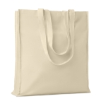 Tote bag with reinforced handles, 140 g/m2 beige colour