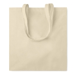 Tote bag with reinforced handles, 140 g/m2 beige colour second view