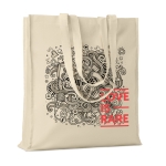 Tote bag with reinforced handles, 140 g/m2 beige colour