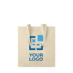 Tote bag with reinforced handles, 140 g/m2 view with print area