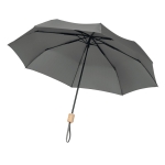 Foldable manual umbrella made of RPET with matching cover, Ø 99 grey colour third view