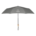 Foldable manual umbrella made of RPET with matching cover, Ø 99 grey colour second main view