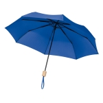 Foldable manual umbrella made of RPET with matching cover, Ø 99 royal blue colour third view